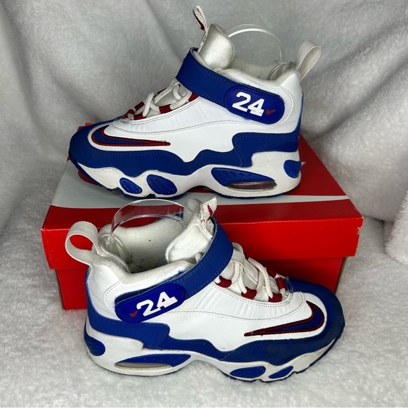 Nike Air Griffey Max 1 (PS) | Kids | Blue White Red | size 1Y | Good Condition - Picture 7 of 11
